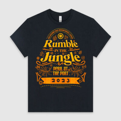 Rumble in the Jungle 2023 - Golden - Tee Thumbnail